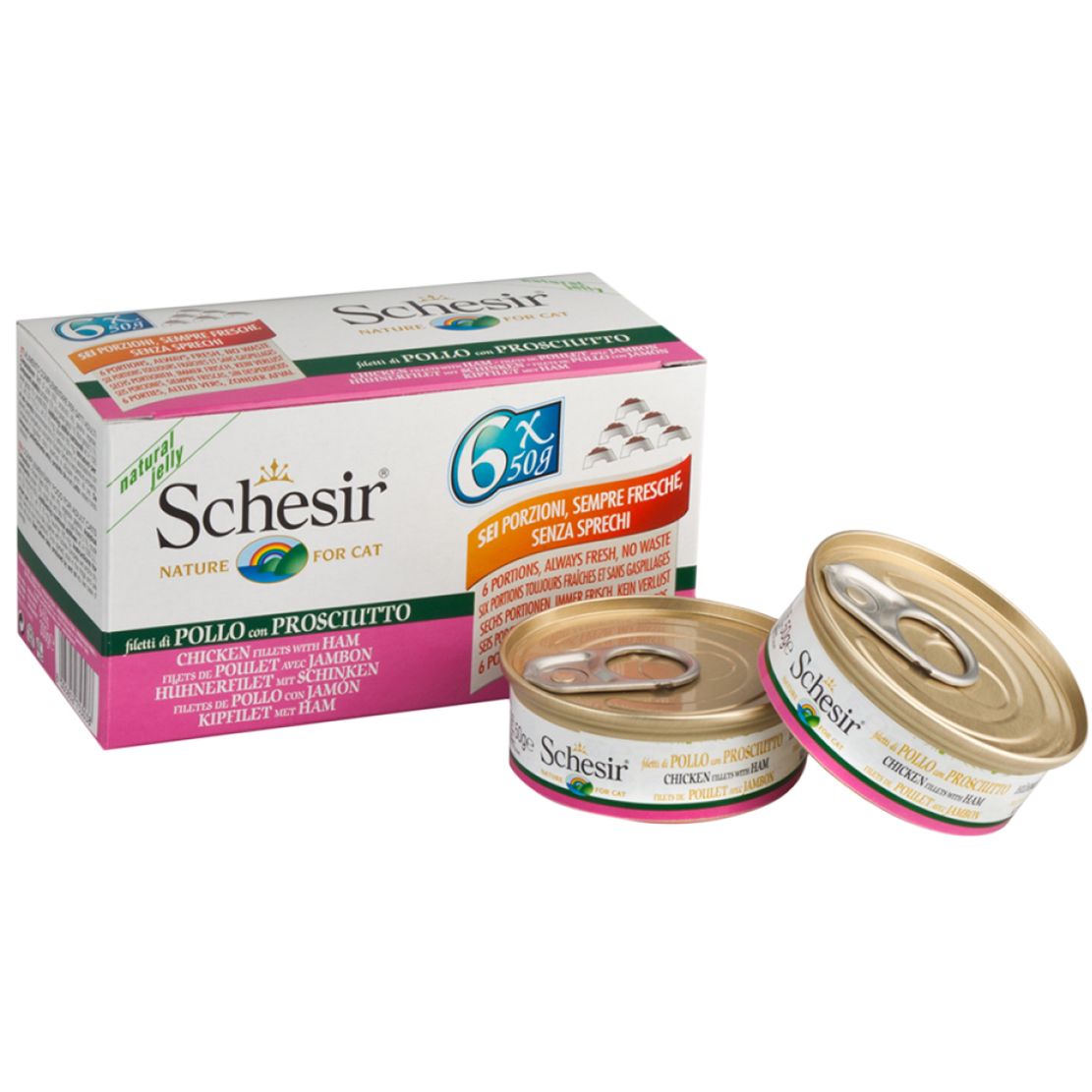Schesir Multipack pileći fileti s šunkom 6 x 50 g