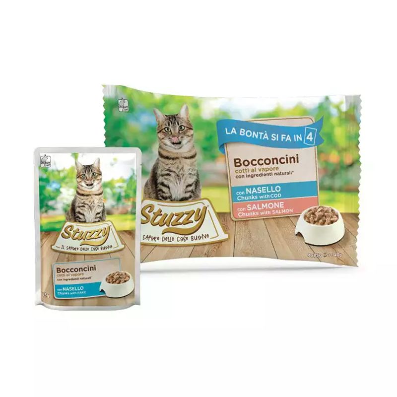 Stuzzy Cat Chunks MULTIPACK tuna i losos komadi 4 x 85 g