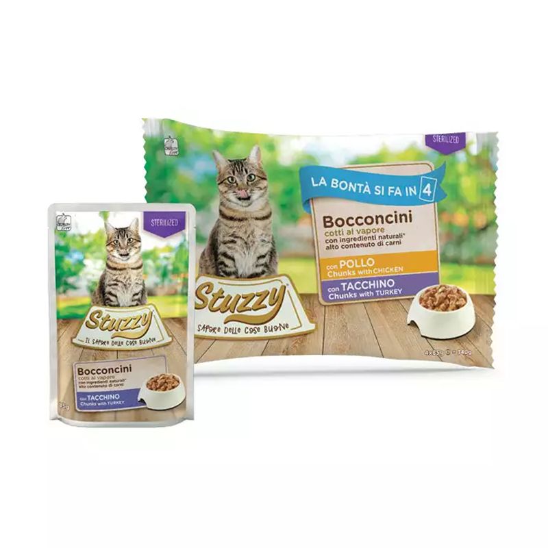 Stuzzy Cat Chunks MULTIPACK Sterilized pileći i pureći komadi 4 x 85 g