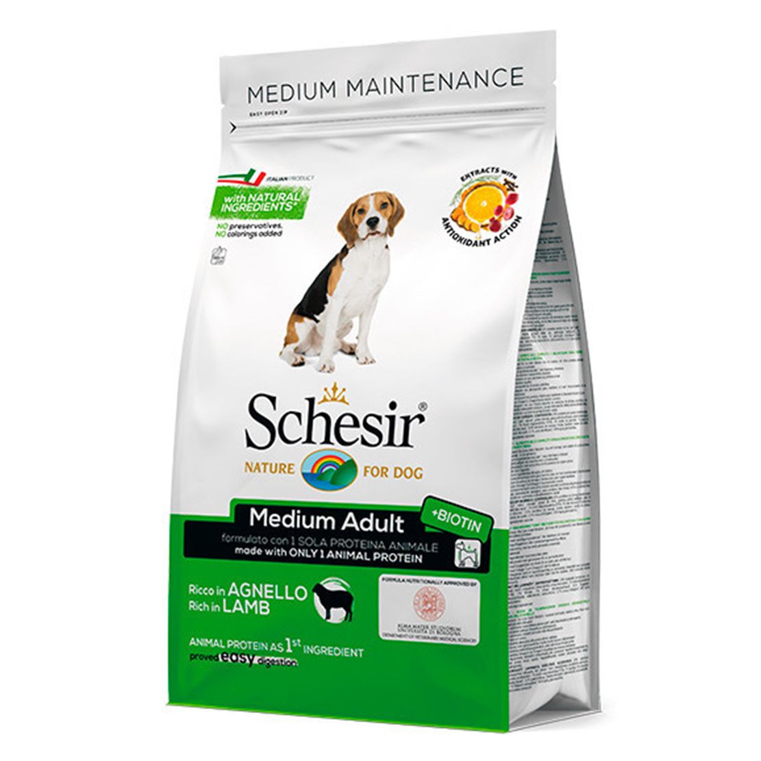 Schesir dog Medium Adult - Janjetina s rižom 3 kg