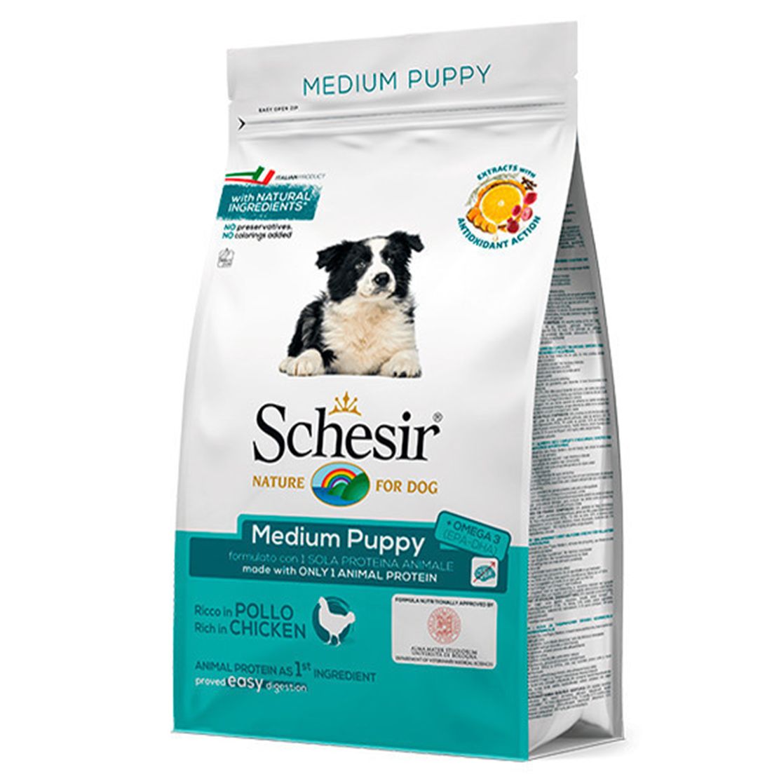 Schesir dog Medium Puppy - Piletina s rižom 12 kg