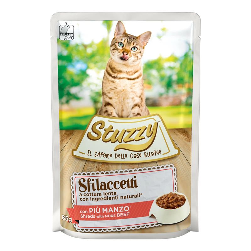 Stuzzy Cat Shreds govedina u komadićima 85 g