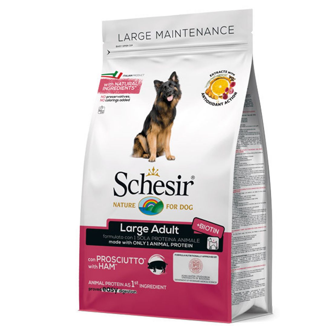 Schesir dog Large Adult - Svinjska šunka s rižom 12 kg