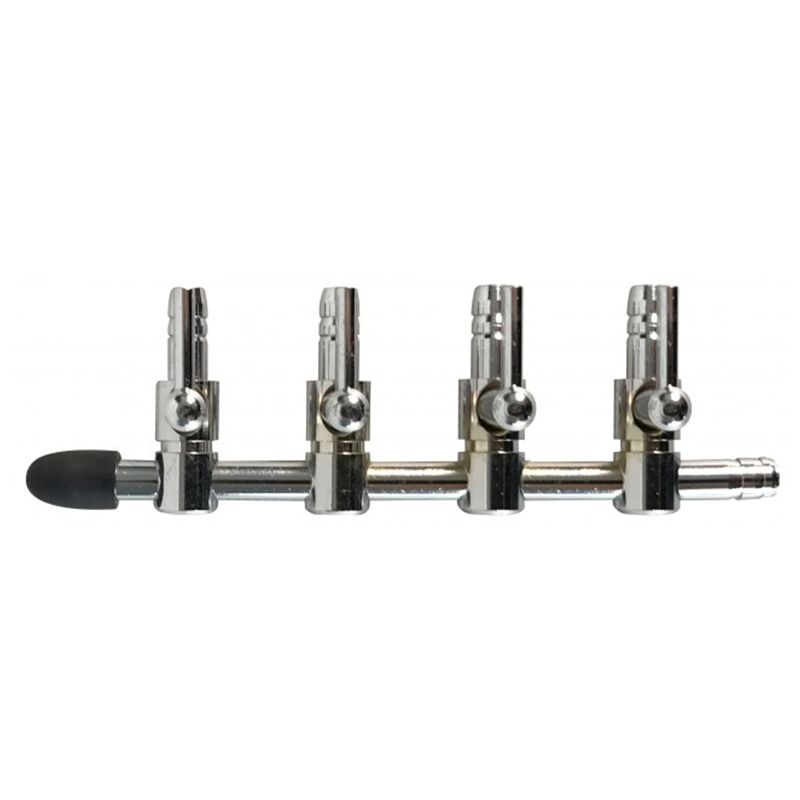 Razvodnik za cijev 4/6mm - s steznikom 4-putni