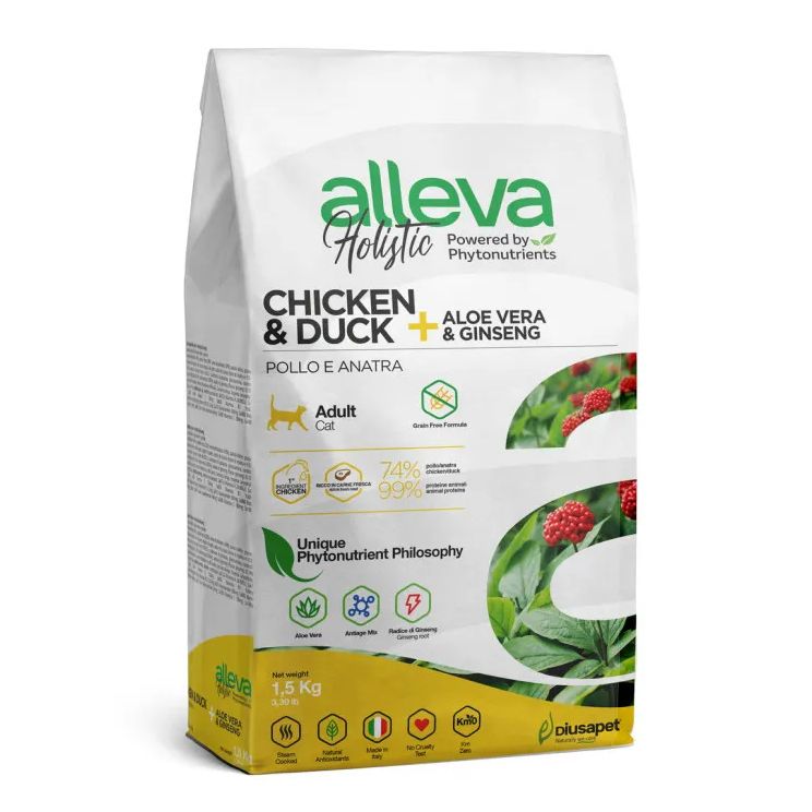 Alleva HOLISTIC cat adult chicken & duck 1,5 kg