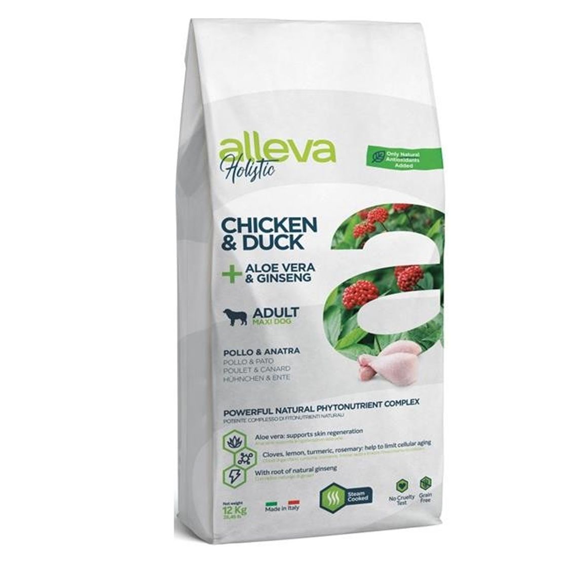 Alleva HOLISTIC dog adult maxi chicken & duck 12 kg