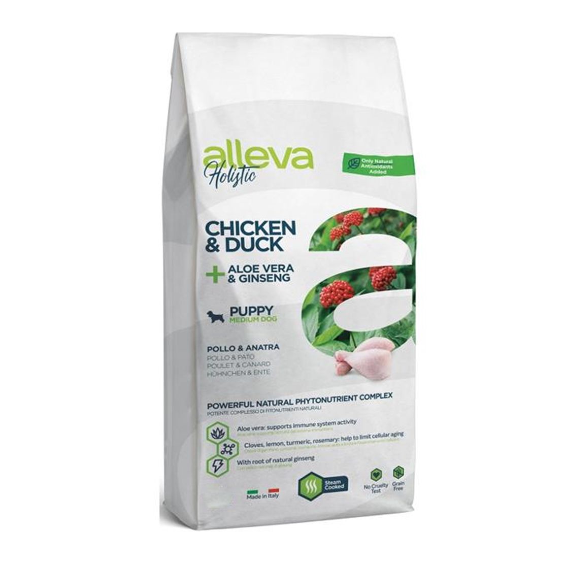 Alleva HOLISTIC dog puppy & junior medium chicken 12 kg