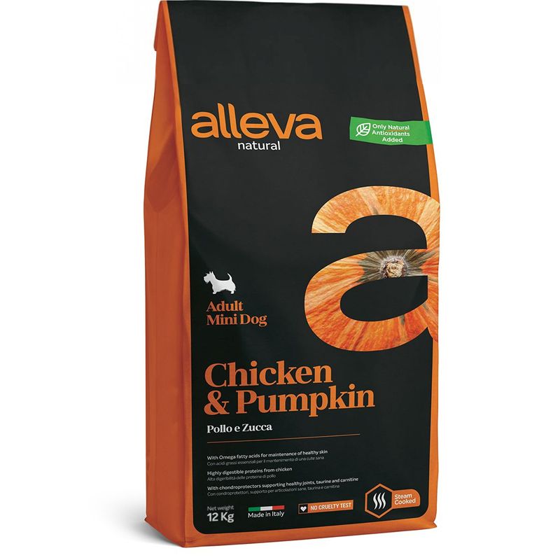 Alleva NATURAL dog chicken & pumpkin adult mini 12 kg