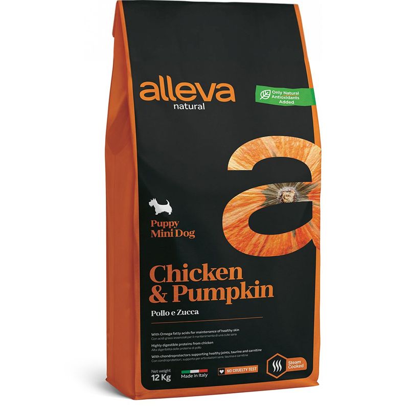 Alleva NATURAL dog chicken & pumpkin puppy mini 12 kg