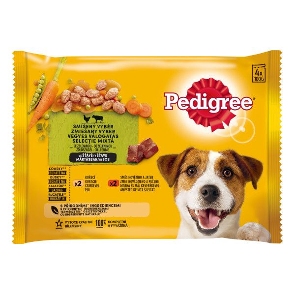 Pedigree Mješoviti izbor s povrćem u umaku 4 x 100 g