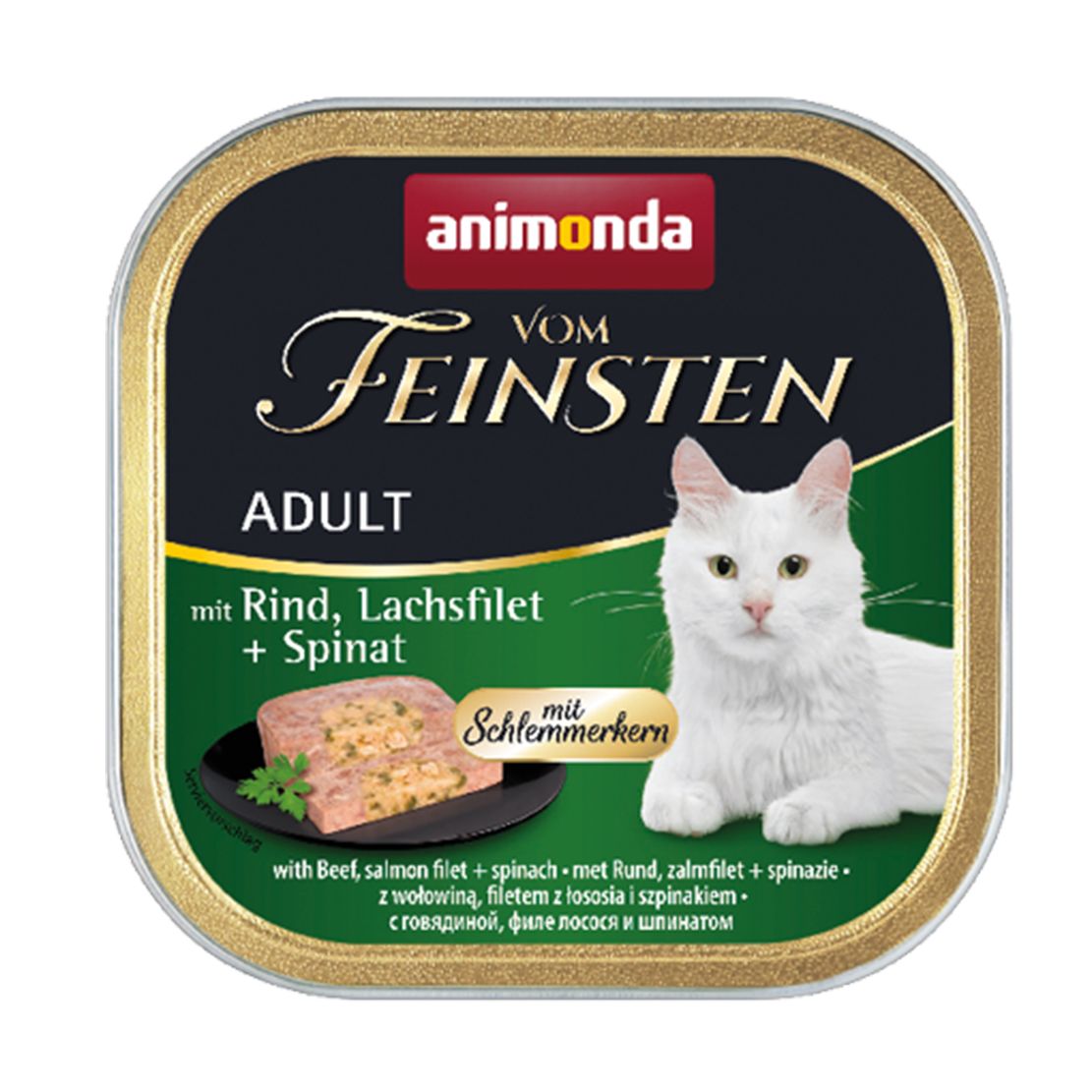 Animonda Vom Feinsten Adult Cat govedina, losos + špinat 100 g