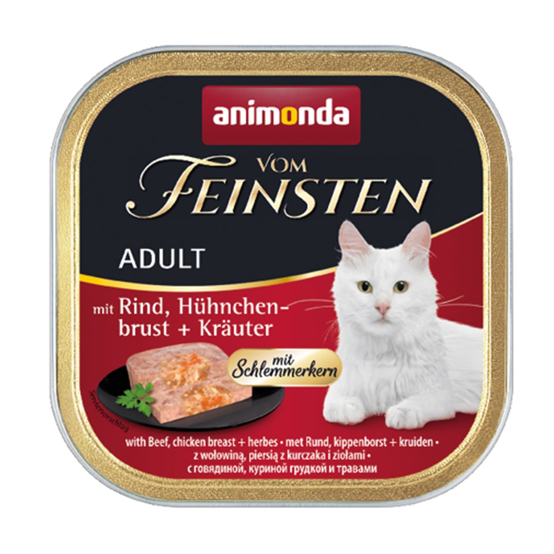 Animonda Vom Feinsten Adult Cat govedina, piletina + bilje 100 g