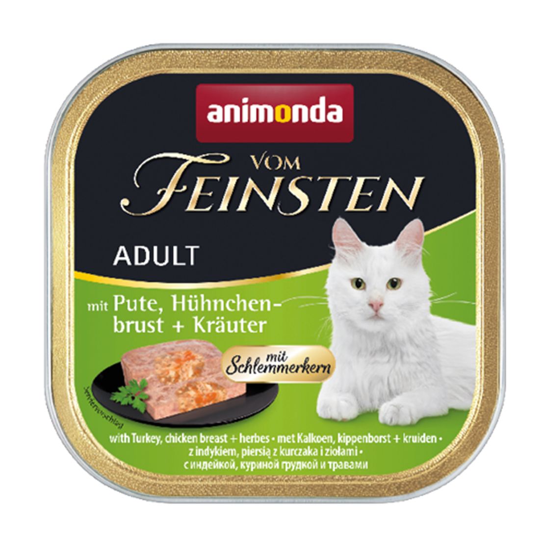 Animonda Vom Feinsten Adult Cat puretina, piletina + bilje 100 g