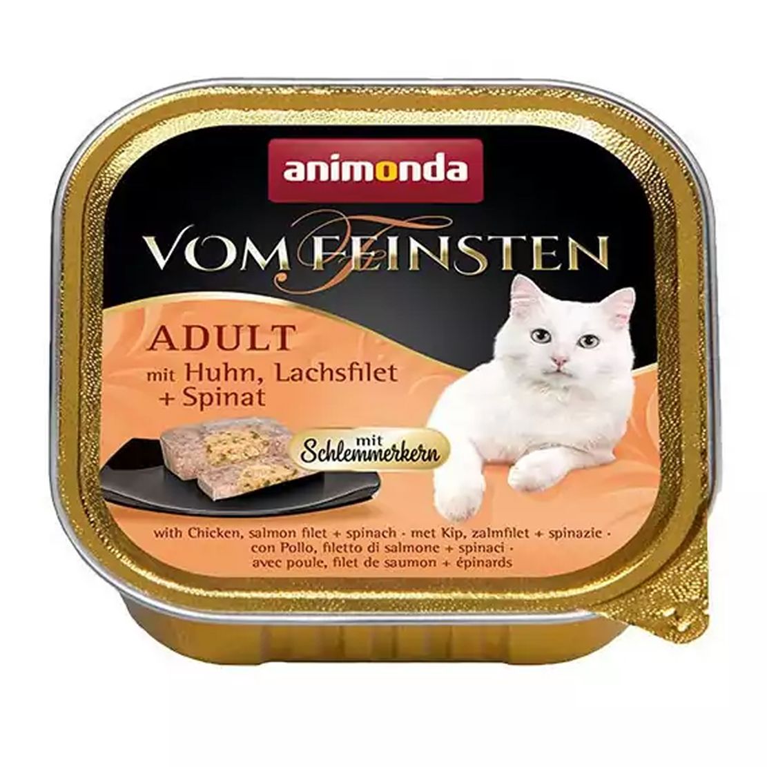 Animonda Vom Feinsten Adult Cat piletina, losos + špinat 100 g