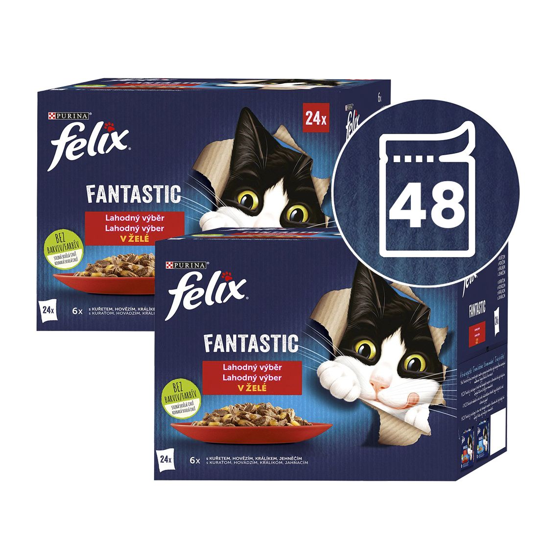 Kapsice FELIX Fantastic ukusni izbor u želeu - višepakiranje 48 x 85 g