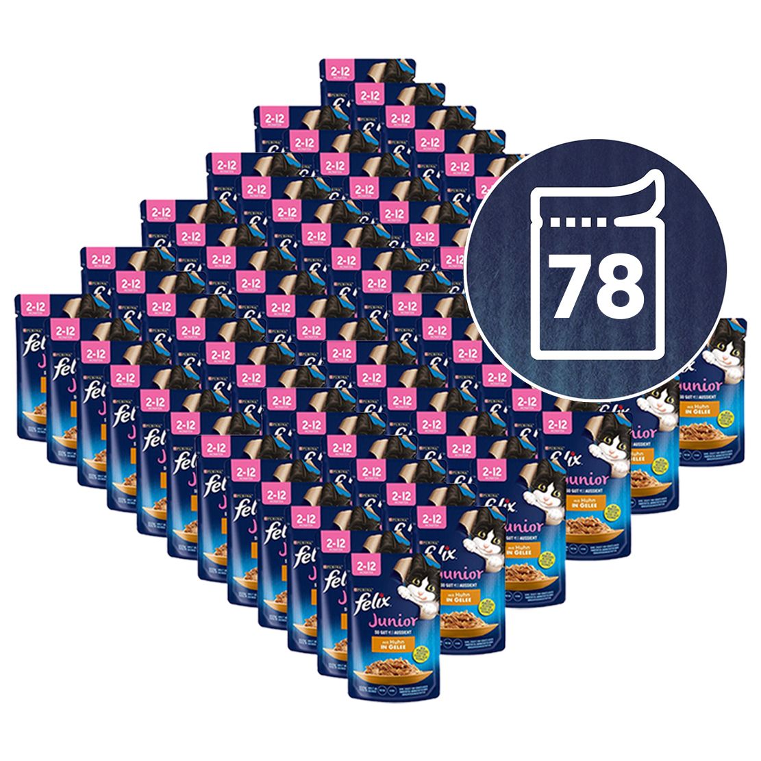 Kapsica FELIX Junior Fantastic s piletinom u želeu 78 x 85 g
