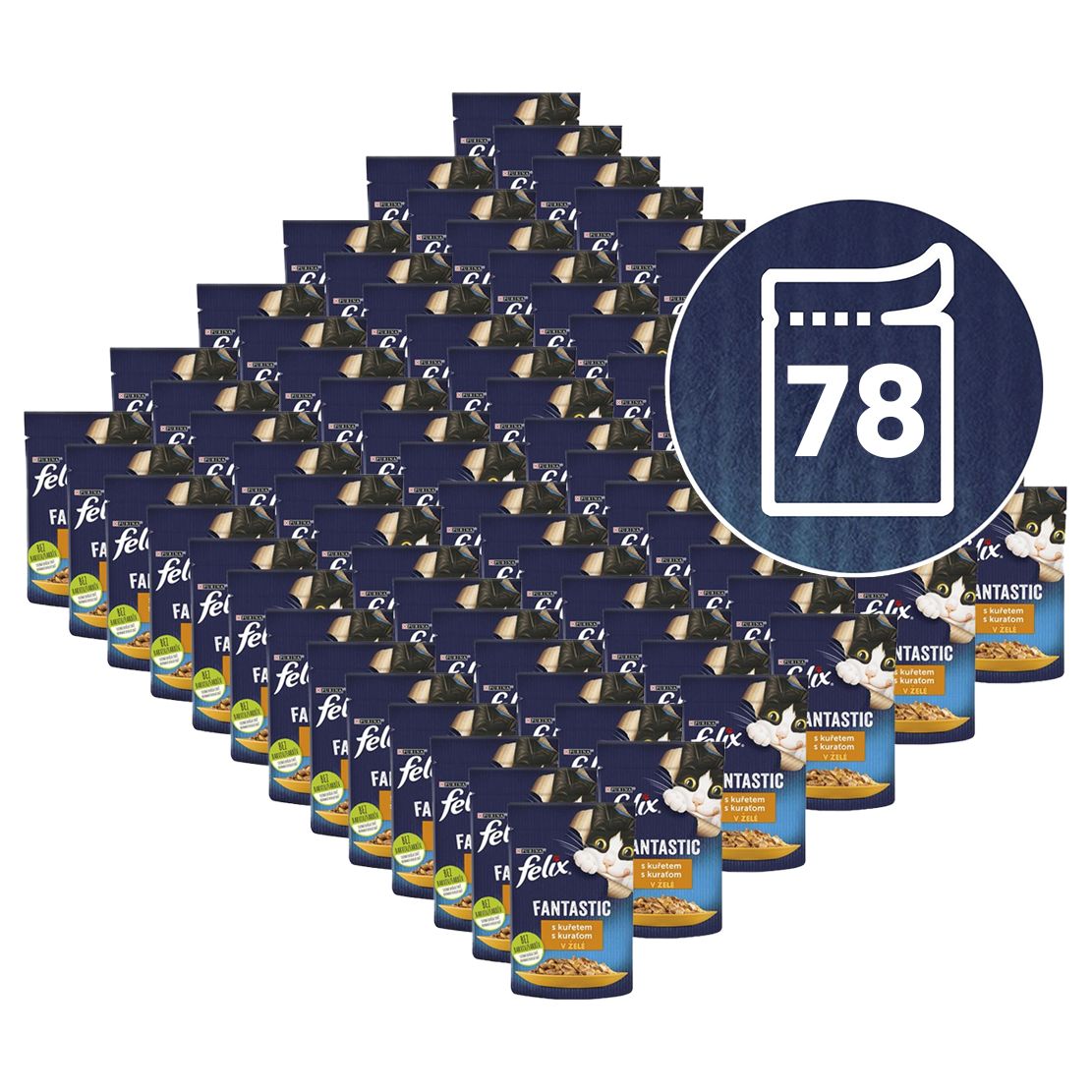 Kapsica FELIX Fantastic s piletinom u želeu 78 x 85 g