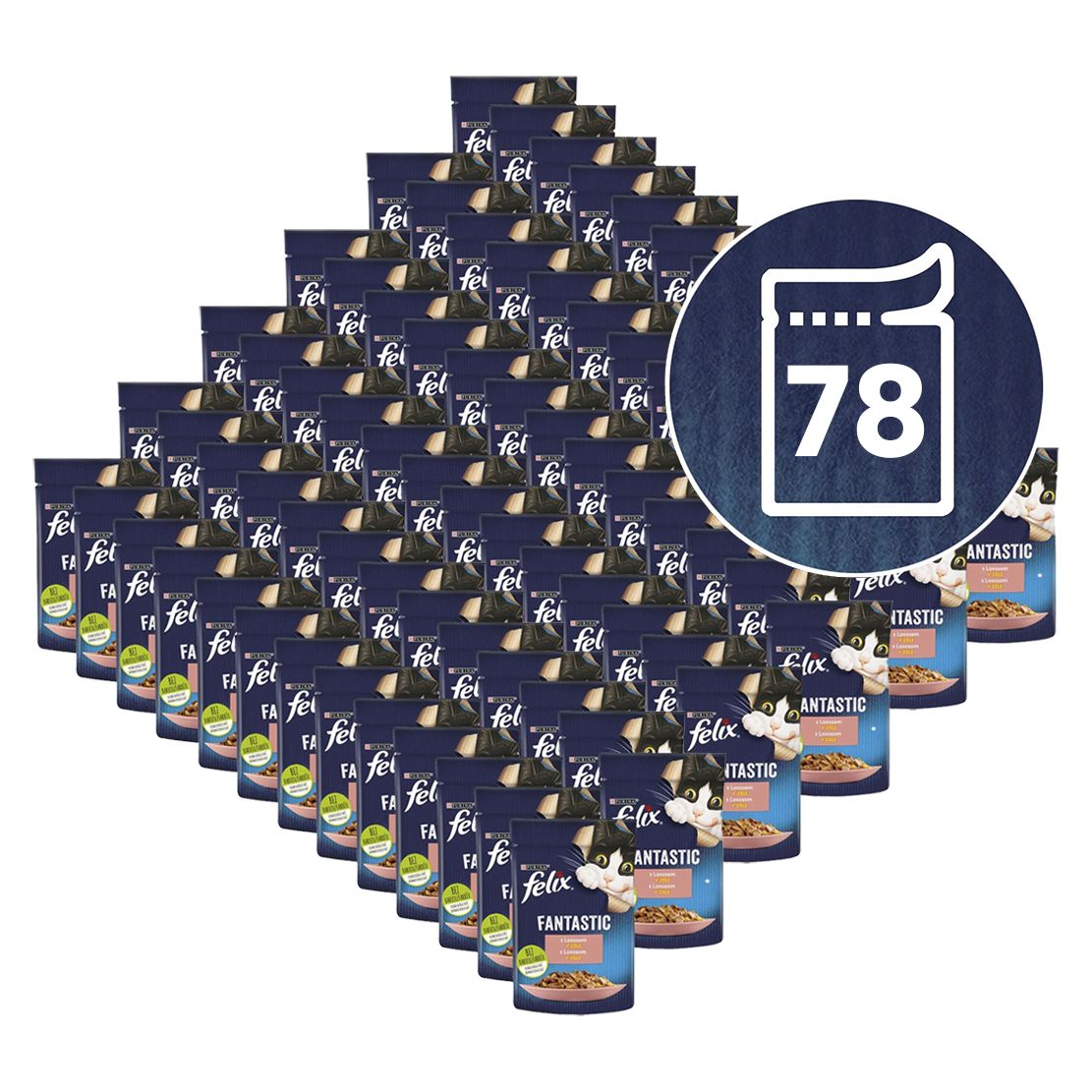 Kapsica FELIX Fantastic s lososom u želeu 78 x 85 g