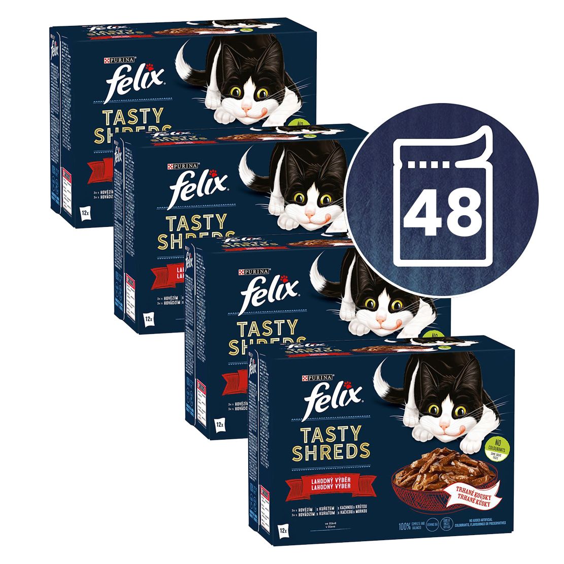 Kapsice FELIX Tasty Shreds mješavina ukusnog izbora u umaku 48 x 80 g