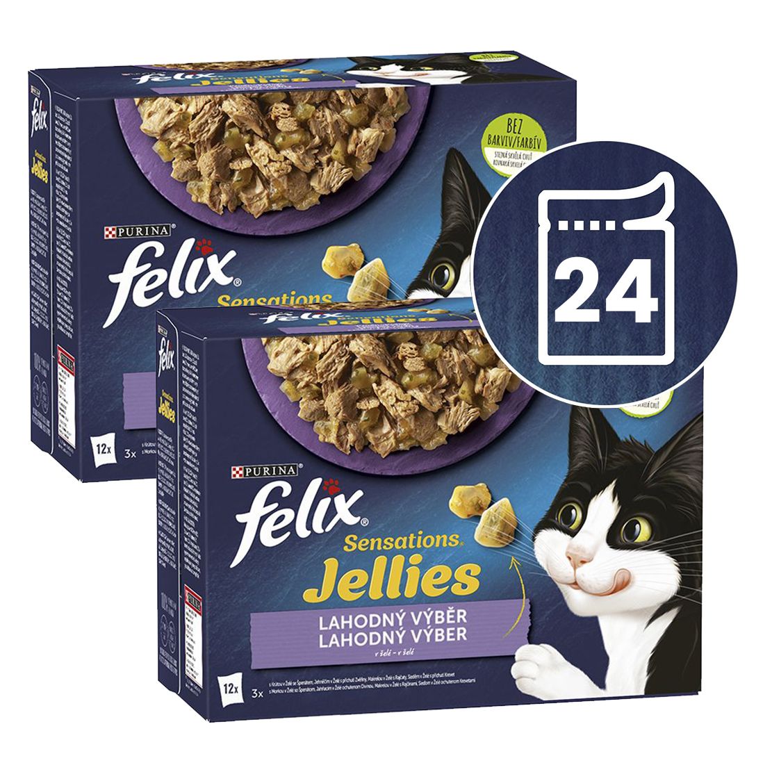 Kapsice FELIX Sensations izbor u aromatiziranom želeu s janjetinom, skušom, haringom i puretinom 24 x 85 g