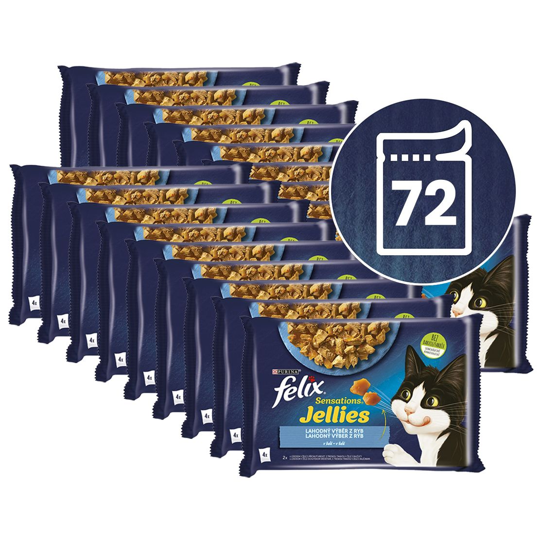 FELIX Sensations Jellies, ukusni izbor ribe u želeu 72 x 85 g