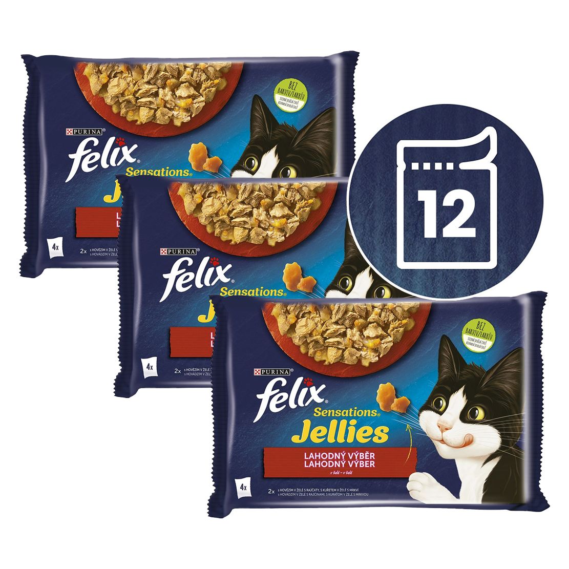 FELIX Sensations Jellies, ukusni izbor u želeu 12 x 85 g