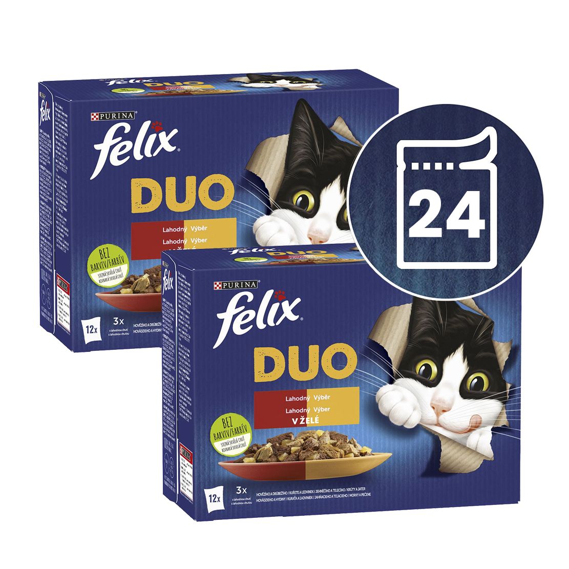 Kapsice FELIX Fantastic DUO, ukusni izbor u želeu 24 x 85 g