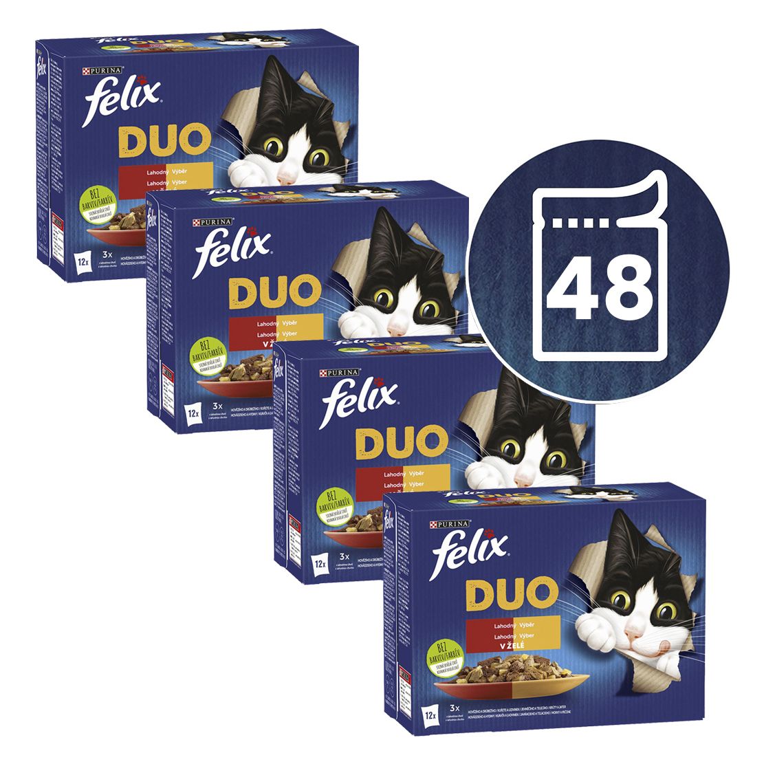 FELIX Fantastic DUO vrećice, ukusni izbor u želeu 48 x 85 g