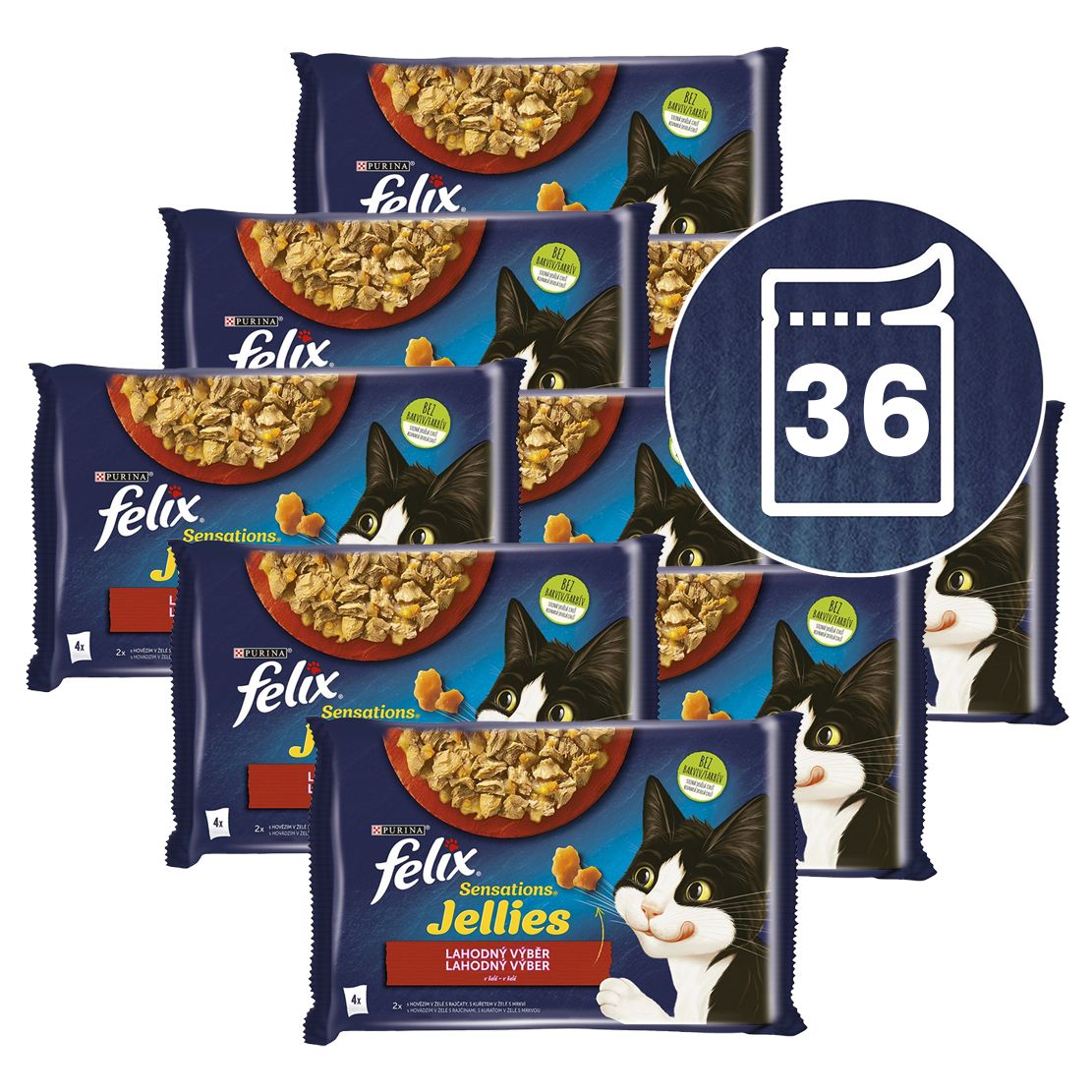 Kapsice FELIX Sensations Jellies, ukusni izbor u želeu 36 x 85 g