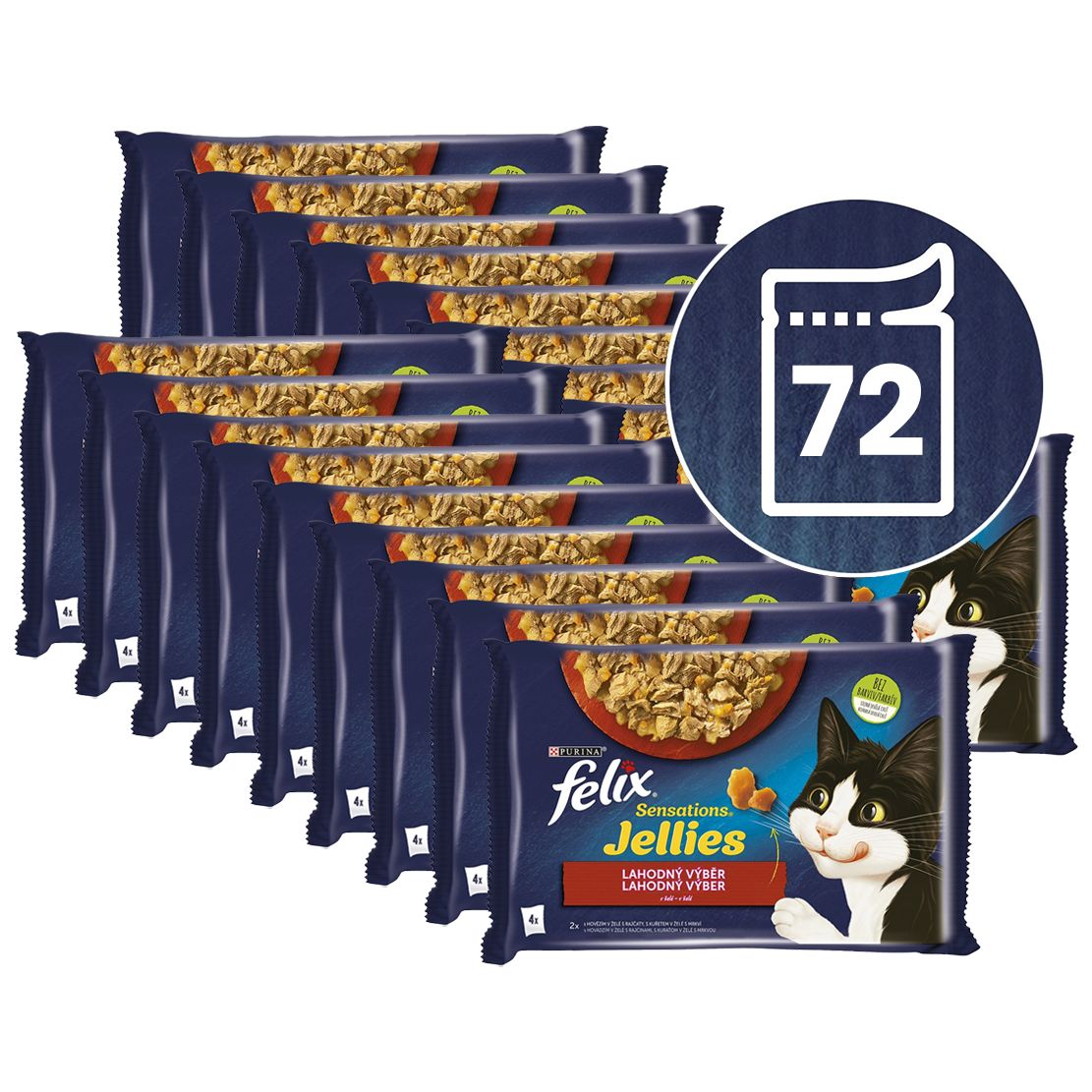 FELIX Sensations Jellies, ukusni izbor u želeu 72 x 85 g