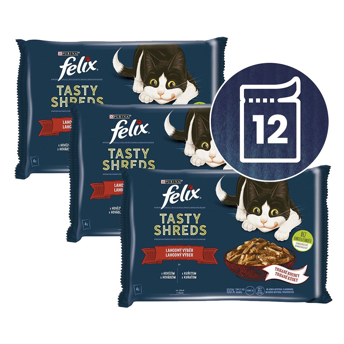 Konzervice FELIX Tasty Shreds ukusni izbor u umaku 12 x 80 g