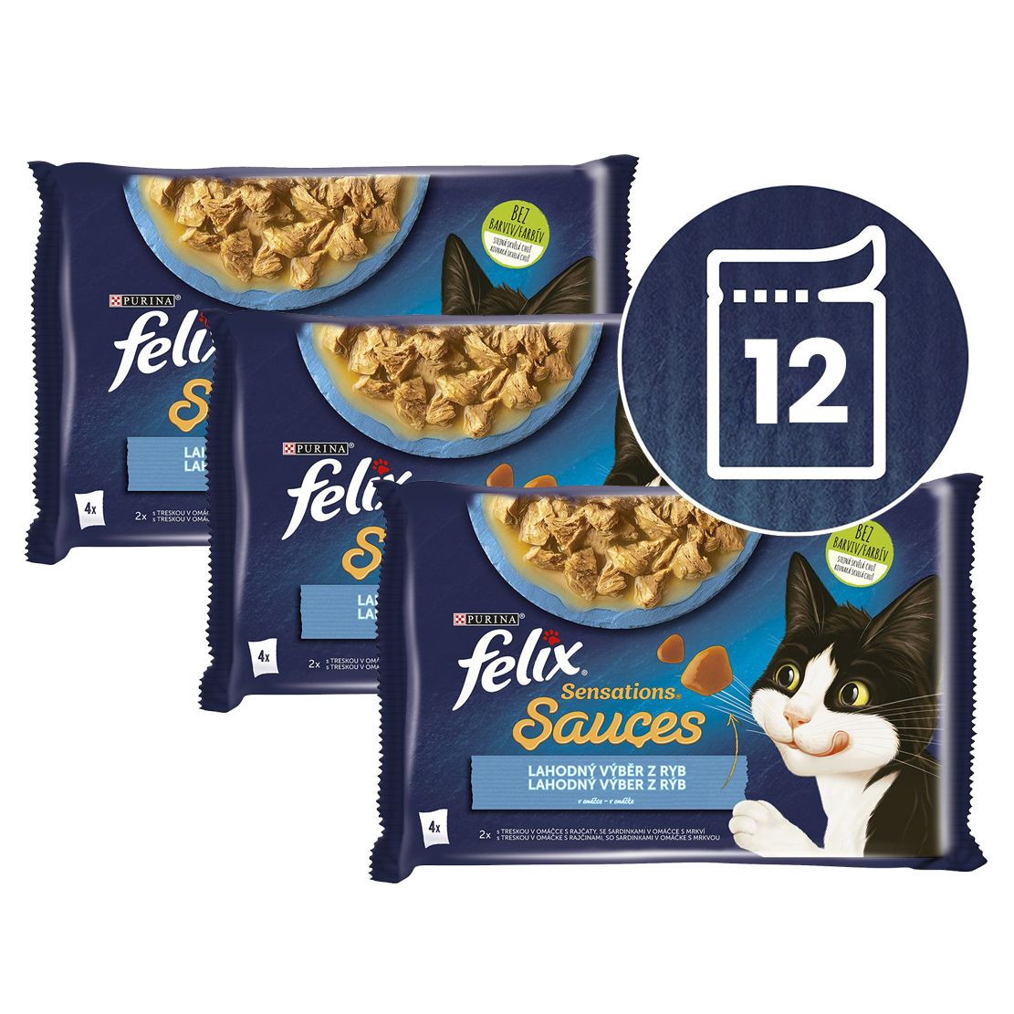 Kapsice FELIX Sensations Umaci bakalara, sardine 12 x 85 g