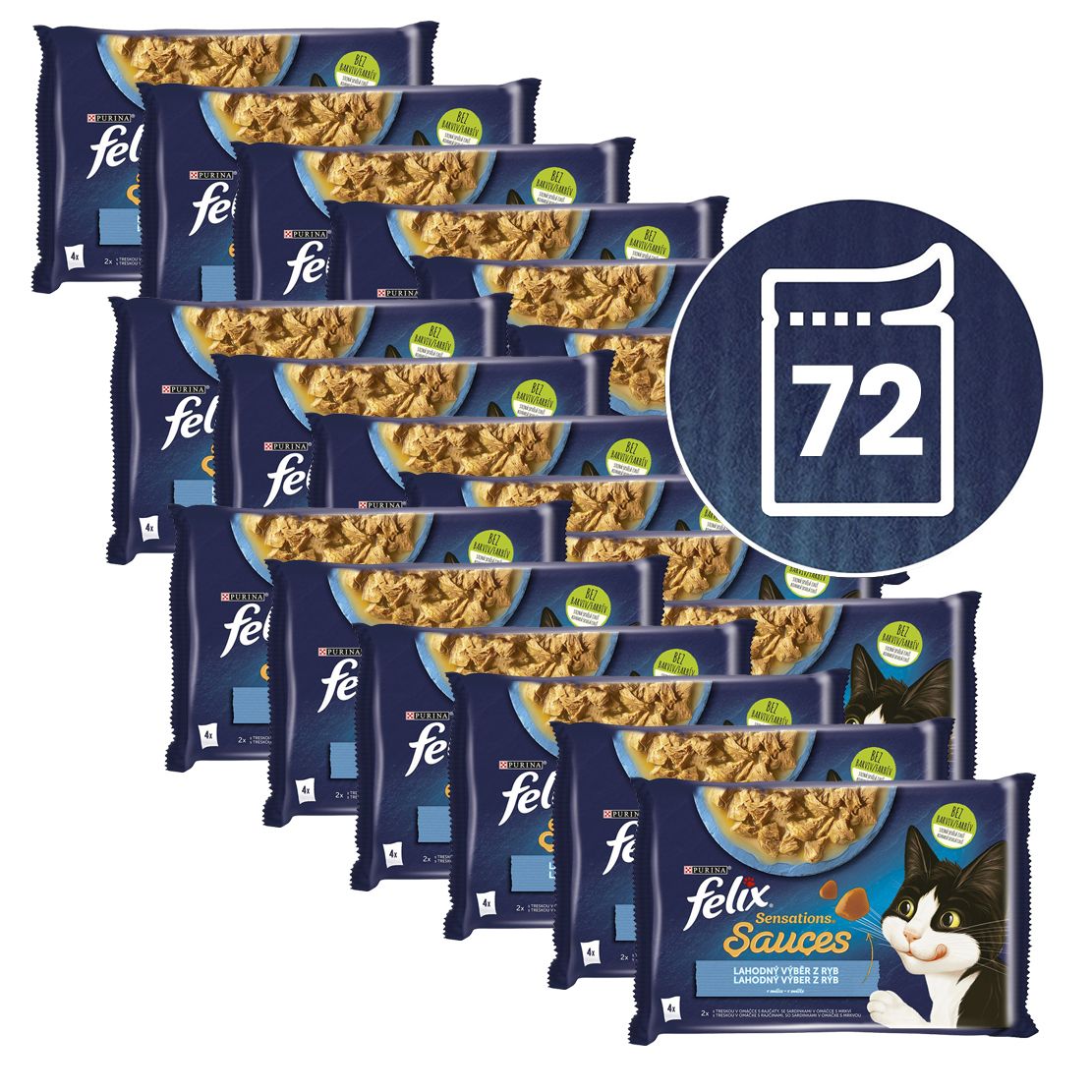 Kapsice FELIX Sensations Umaci bakalara, sardine 72 x 85 g