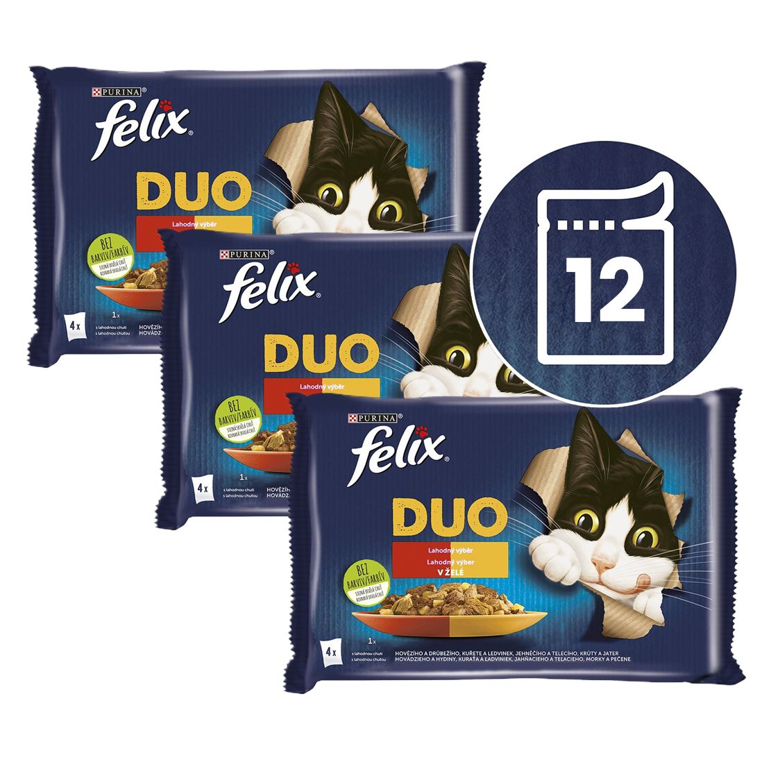 FELIX Fantastic DUO, ukusni izbor u želeu 12 x 85 g