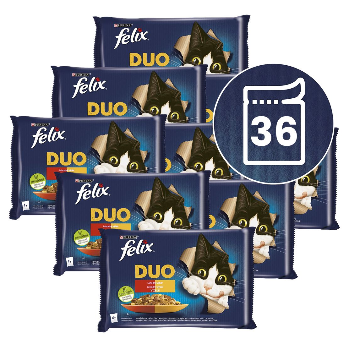 Konzervice FELIX Fantastic DUO, ukusni izbor u želeu 36 x 85 g