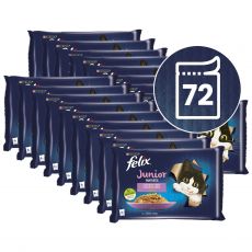Konzervice FELIX Junior Fantastic, ukusni izbor u želeu 72 x 85 g