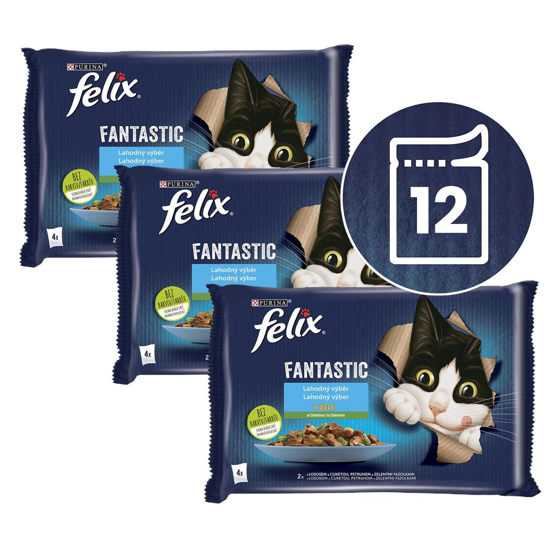 Felix Fantastic vrećice, ukusni izbor ribe s povrćem u želeu 12 x 85 g