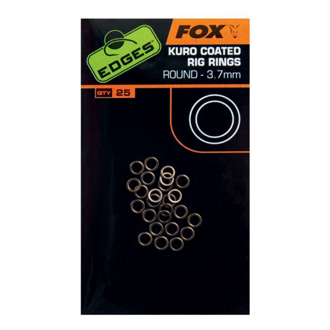 Fox Karike EDGES™ Kuro Coated Rig Rings 3.7mm