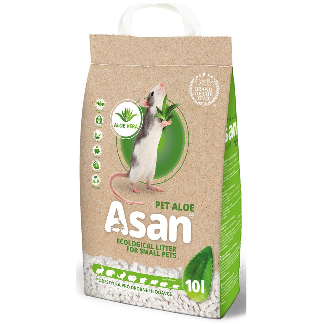 Asan Pet Aloe podloga za glodavce 10 L
