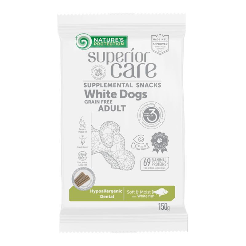 Natures Protection Superior Care Bijeli Psi Hipoalergenski Dental 150 g
