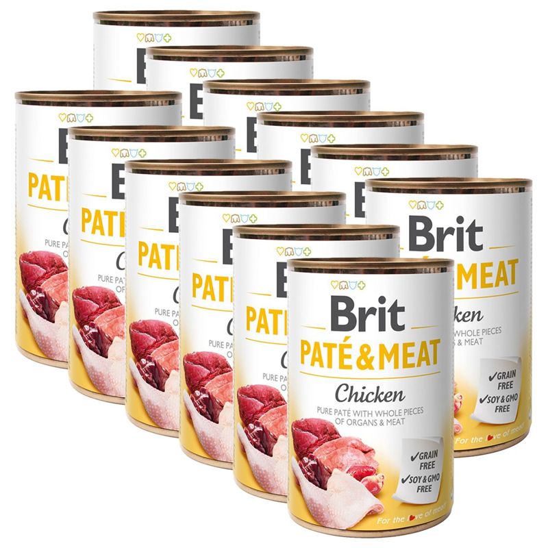 Konzerva Brit Paté & Meat Piletina 12 x 400 g