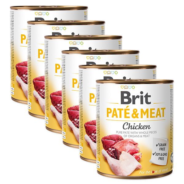 Konzerva Brit Paté & Meat Piletina 6 x 800 g