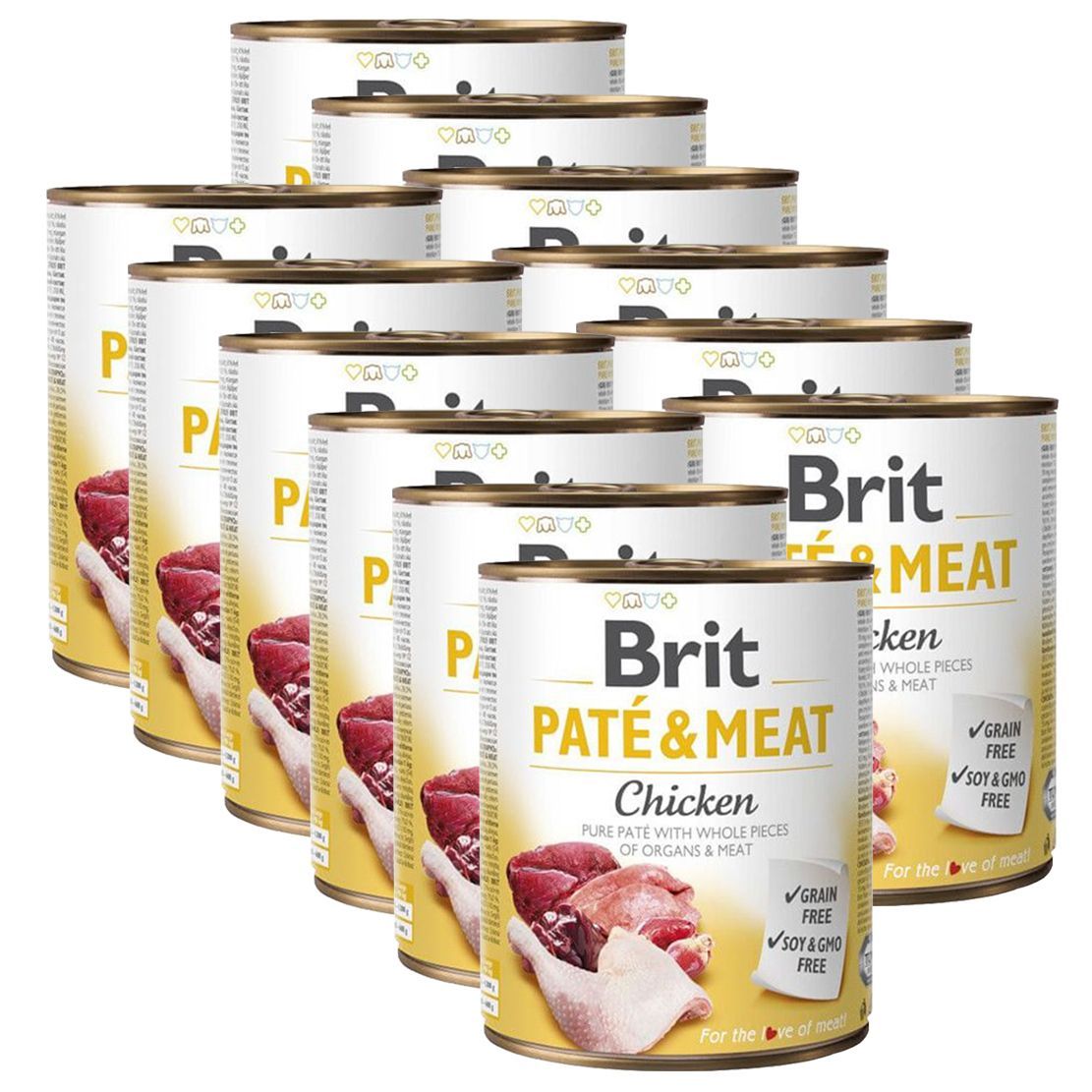 Konzerva Brit Paté & Meat Piletina 12 x 800 g