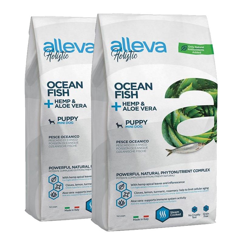 Alleva HOLISTIC dog ocean fish puppy/junior mini 2 x 12 kg