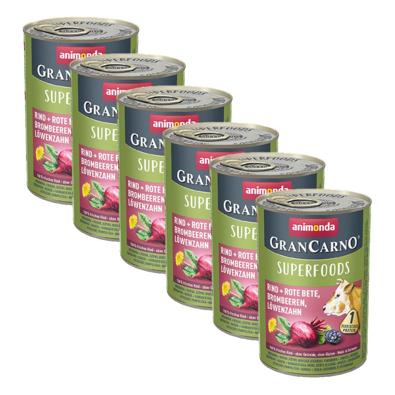 Animonda GranCarno Superfoods - govedina + crvena repa 6 x 400g