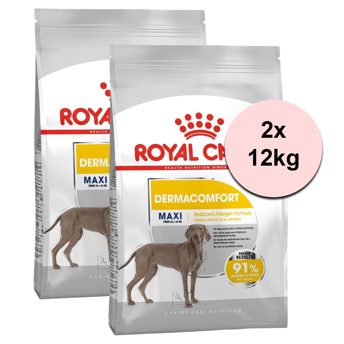 ROYAL CANIN Maxi Dermacomfort suho krmivo za velike pse s problemima s kožom 2 x 12 kg