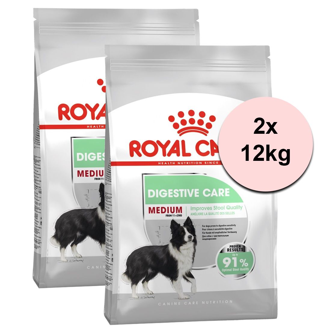ROYAL CANIN Medium Digestive Care suho krmivo za srednje pse s osjetljivim probavom 2 x 12 kg