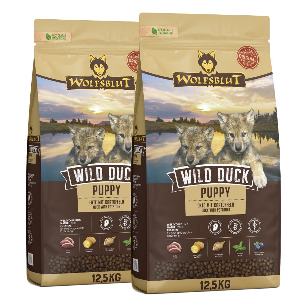 WOLFSBLUT Wild Duck Puppy 2 x 12,5 kg
