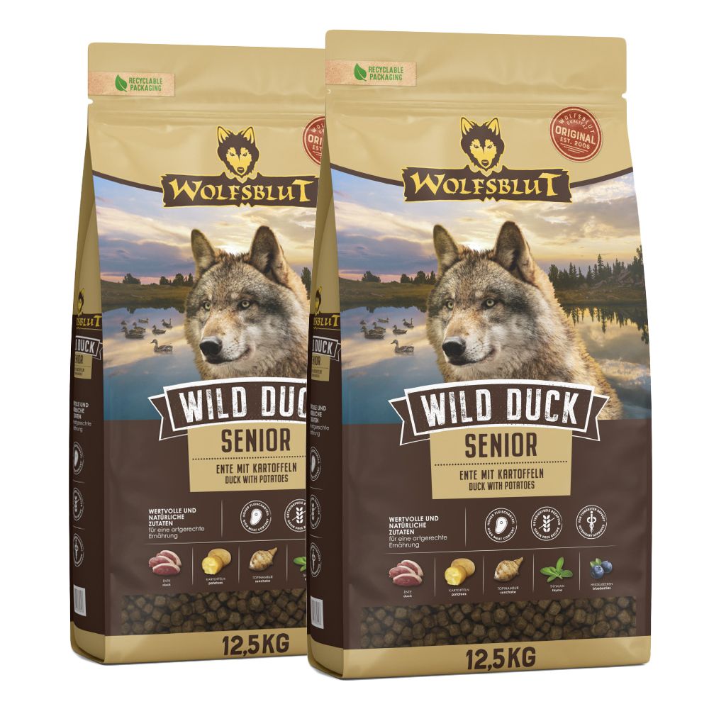 WOLFSBLUT Wild Duck Senior 2 x 12,5 kg