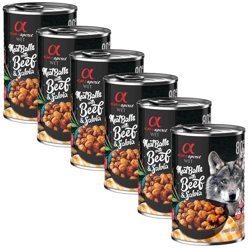 Alpha Spirit Mesne kuglice - Goveđe meso s kaduljom 6 x 400 g